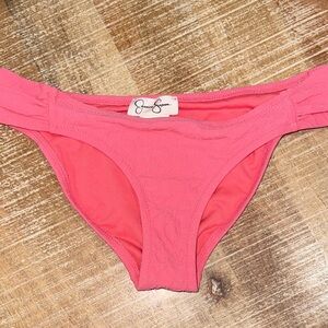 Jessica Simpson Pink Textured Bikini Bottoms